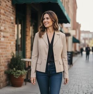 White leather Ann Taylor loft jacket size 10